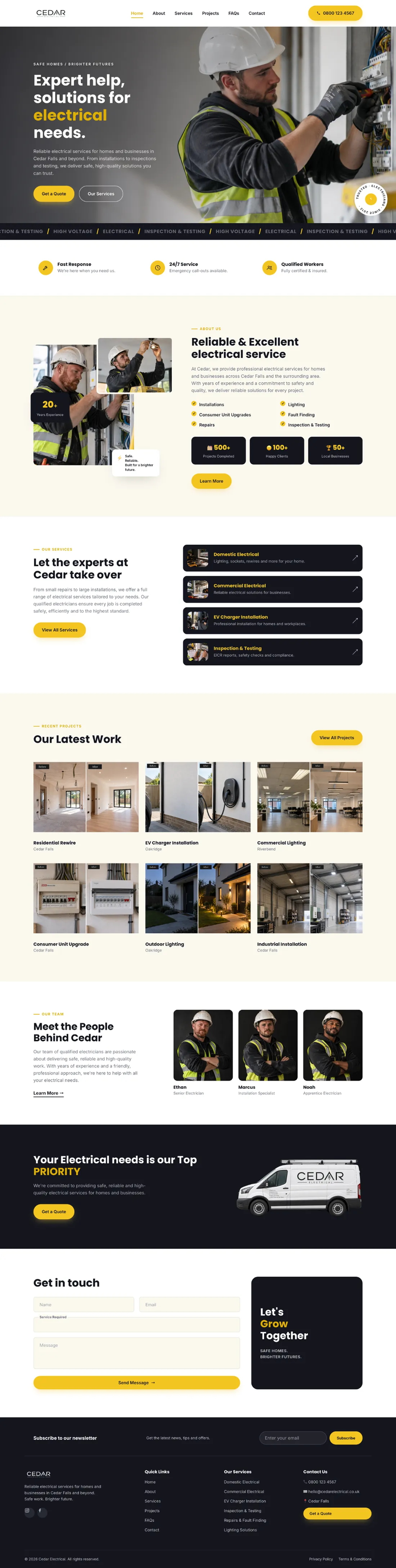 Cedar full website preview