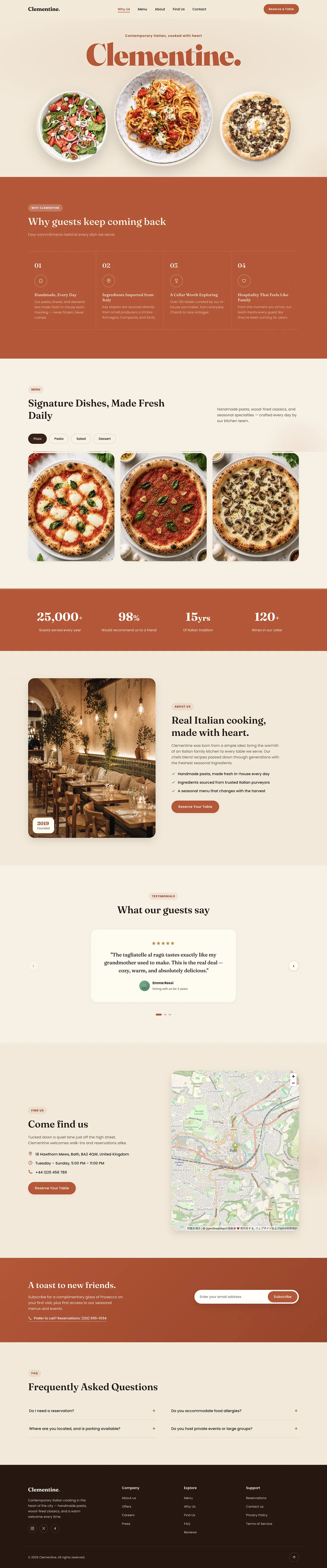 Clementine full website preview