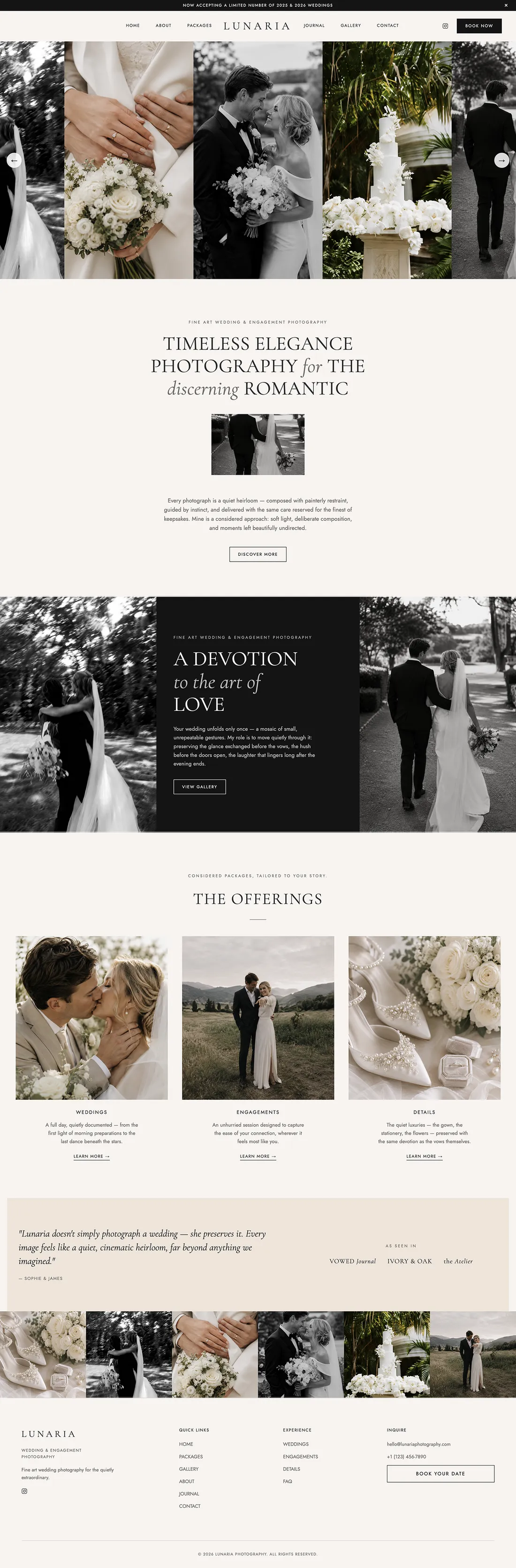 Lunaria full website preview